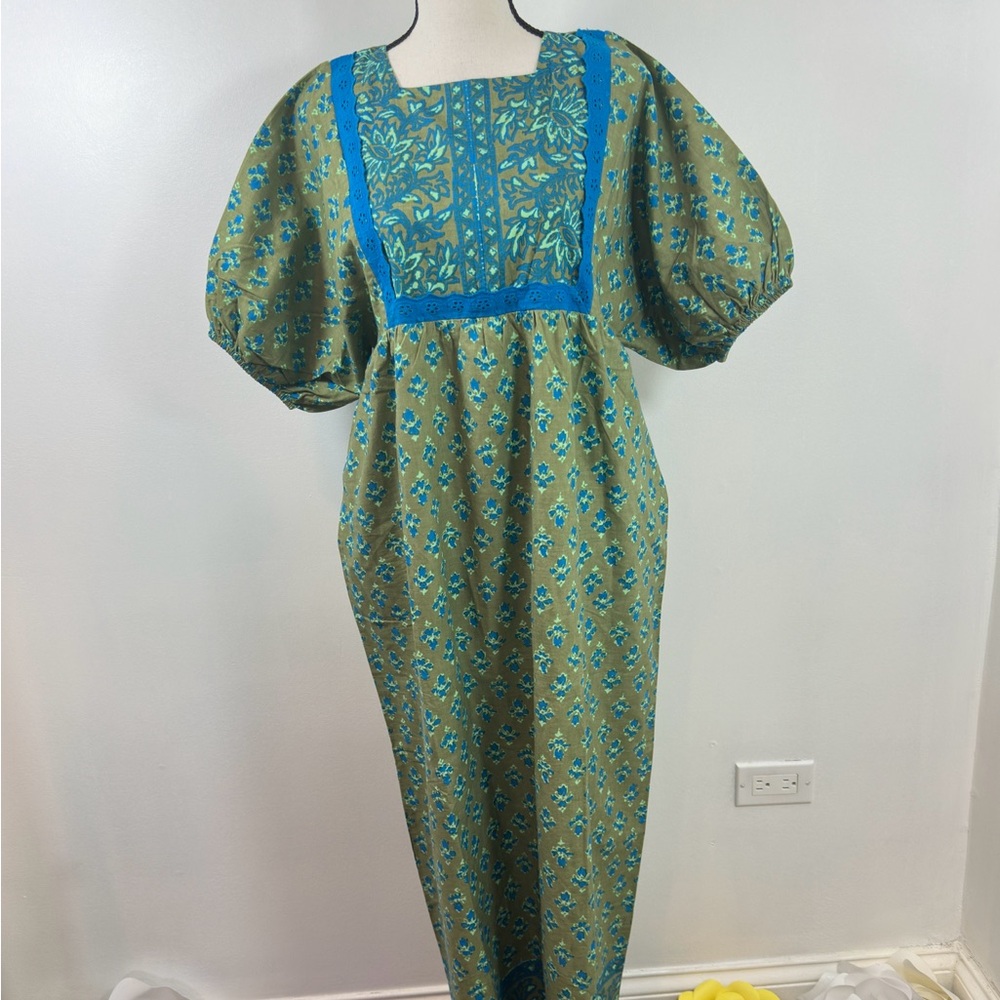 J.Peterman Kerala Floral Dress Sz Medium